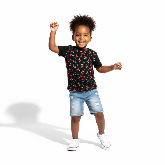 Cherry On Top Cotton-Spandex T-Shirt