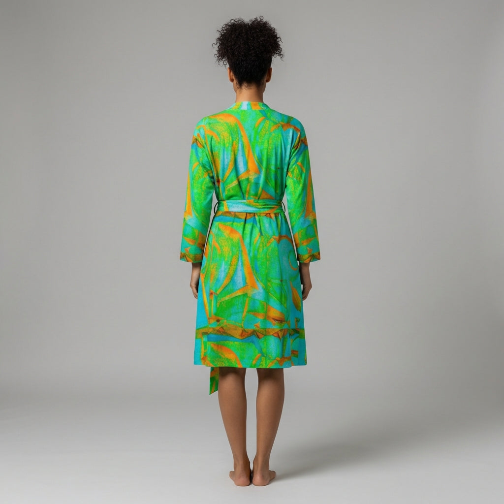 Wrap Dress Palm Tree Island – Traditional Jersey Wrap Dress
