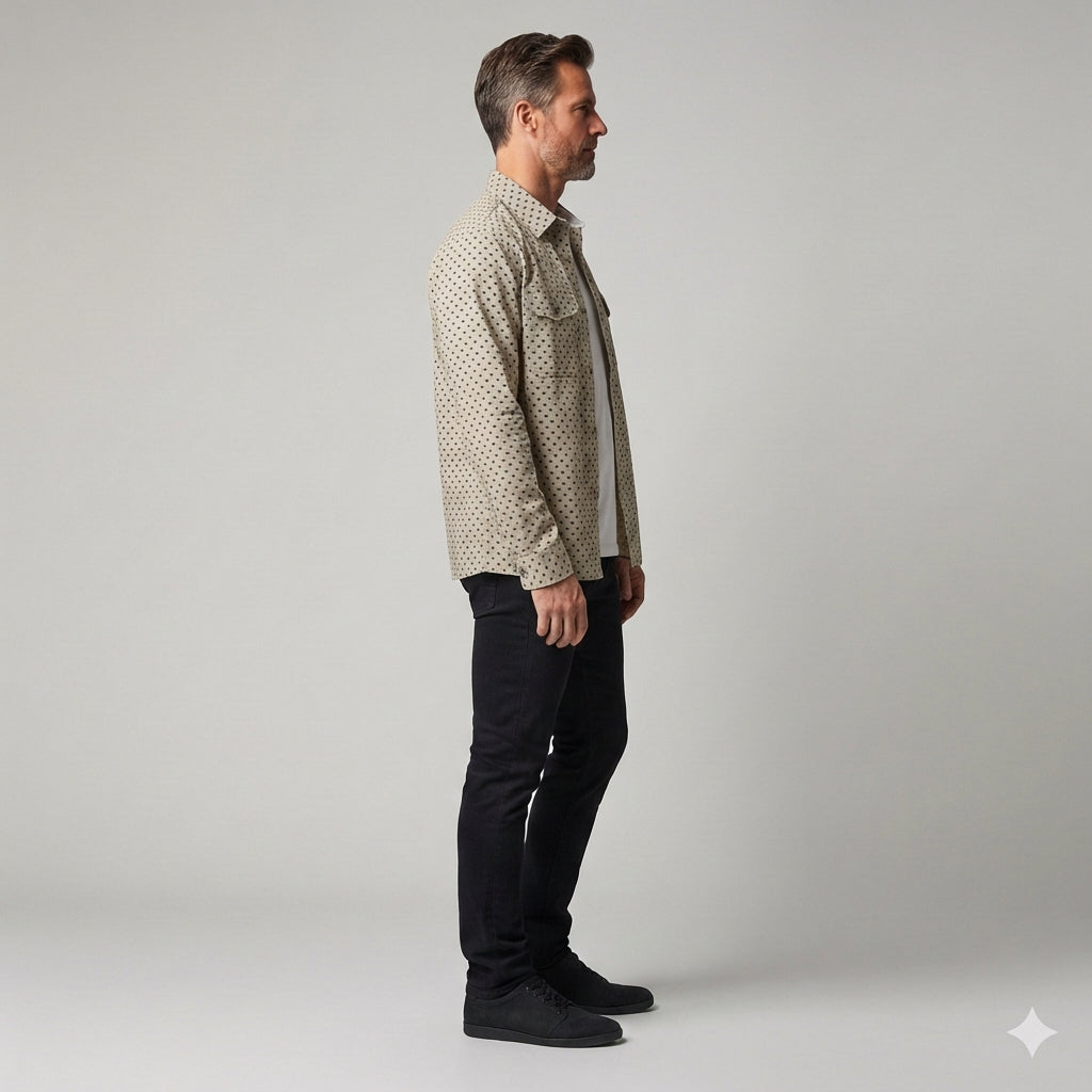 Shirt Jacket in Lightweight Cotton Poplin