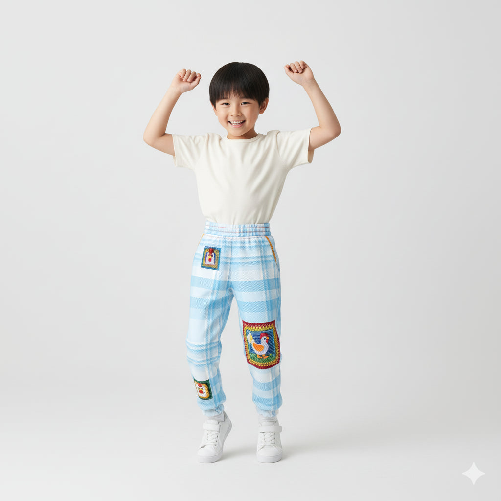 Peck-uliar Chicken Check Pants