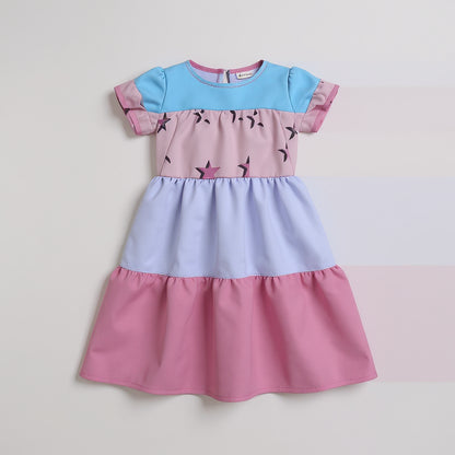 Ruffle Dress without Lining – Star Scatter Pastel