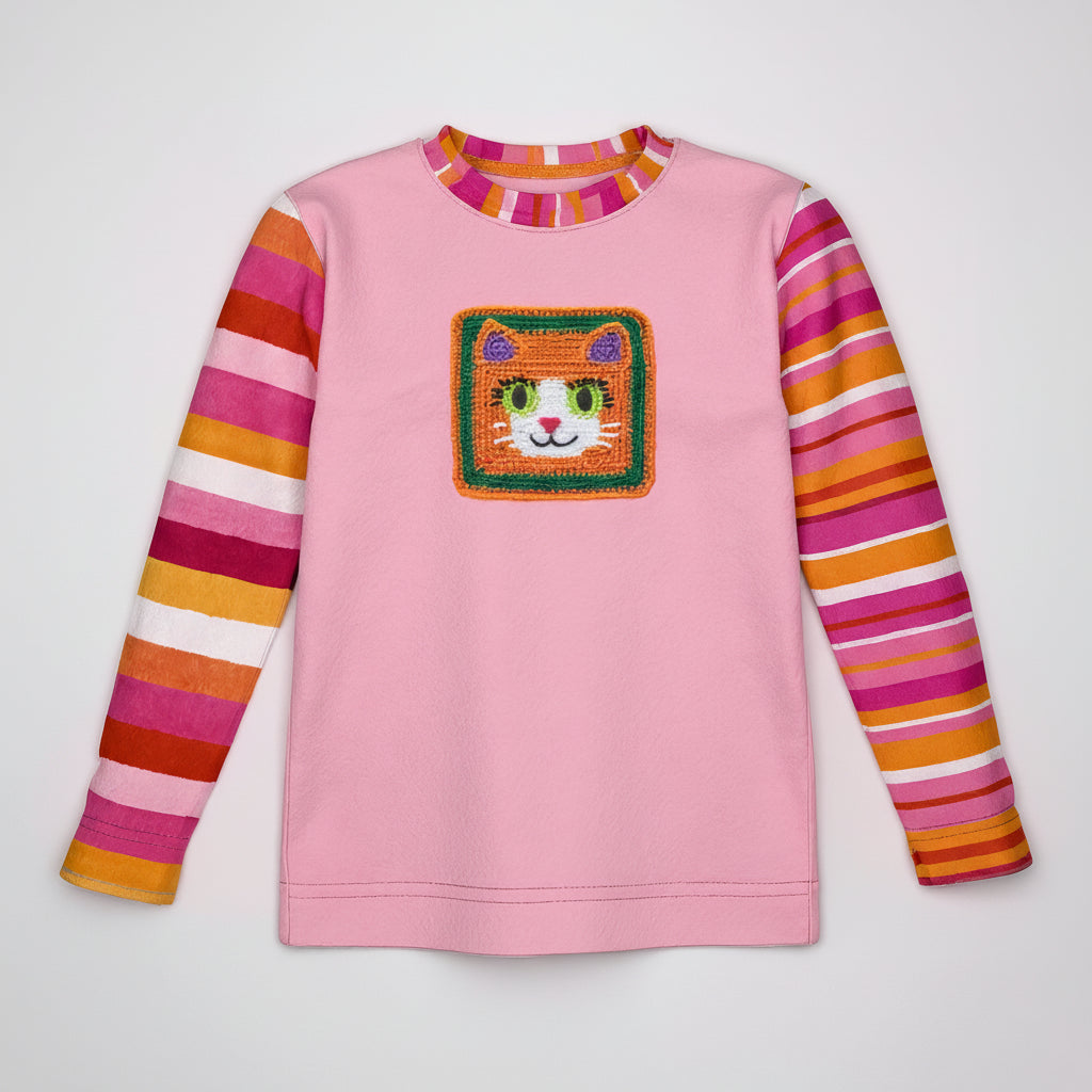 Ginger Cat Top – Children’s Long Sleeve T-Shirt