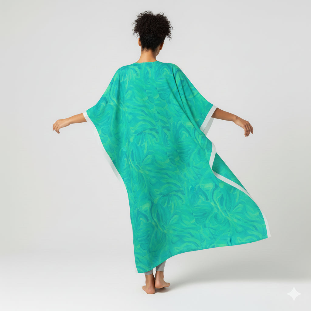 Caftan Cotton Poplin – Teal Noodles 