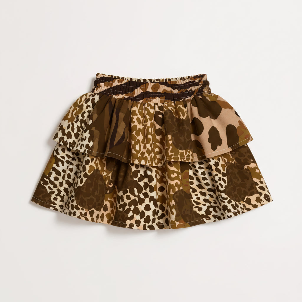 Kid's Wild Animal Smocked Skirt
