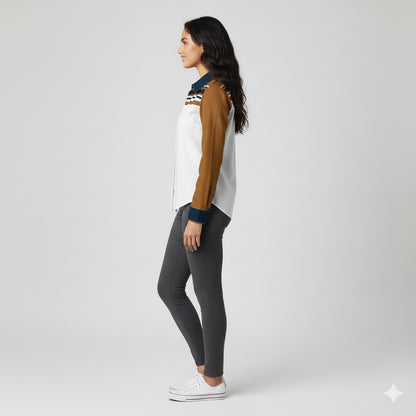 Striped Button Front Shirt