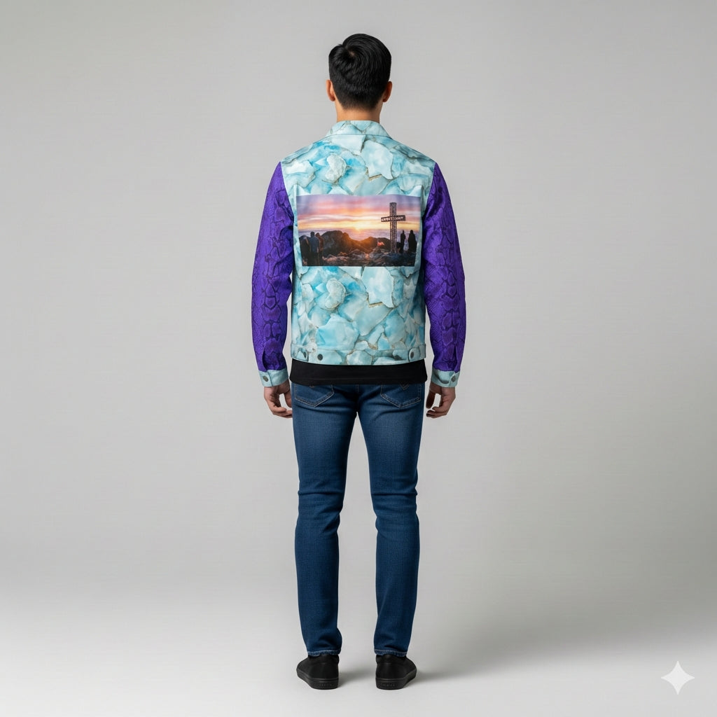 Unlined Eisenhower Jacket in Heavyweight Stretch Denim