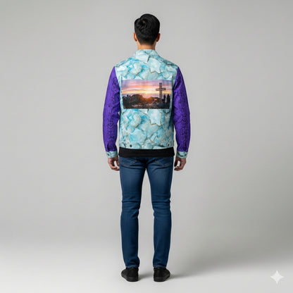 Unlined Eisenhower Jacket in Heavyweight Stretch Denim