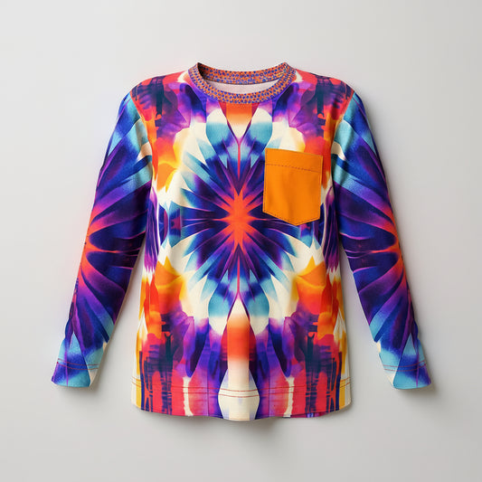 Kaleidoscope Long Sleeve Pocket Tee