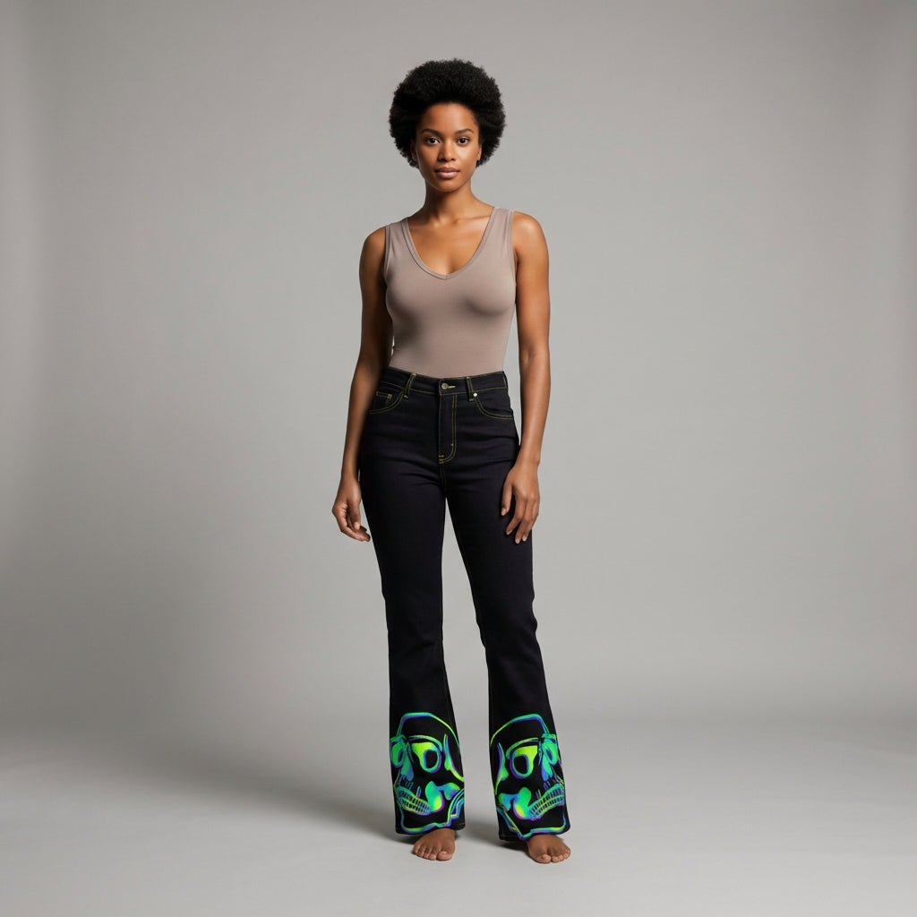 Glo-skull Bellbottoms