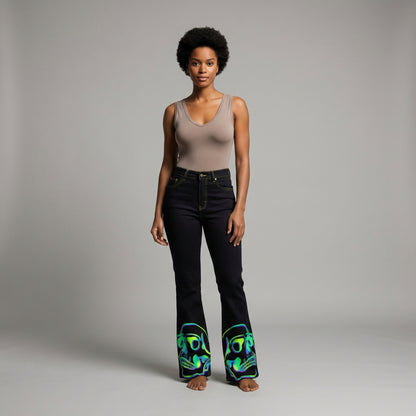 Glo-skull Bellbottoms