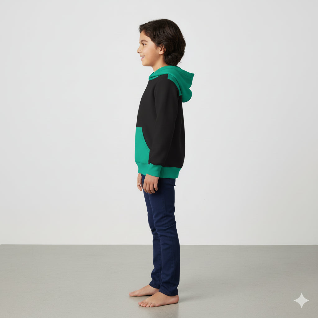 black & blue Pullover Hoodie – Cotton Fleece