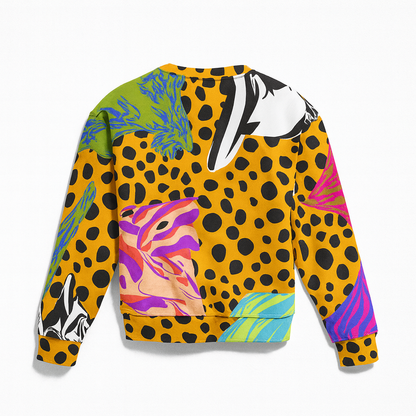 BruceGlen Cheetah Scramble Kid's Crew Neck Sweatshirt