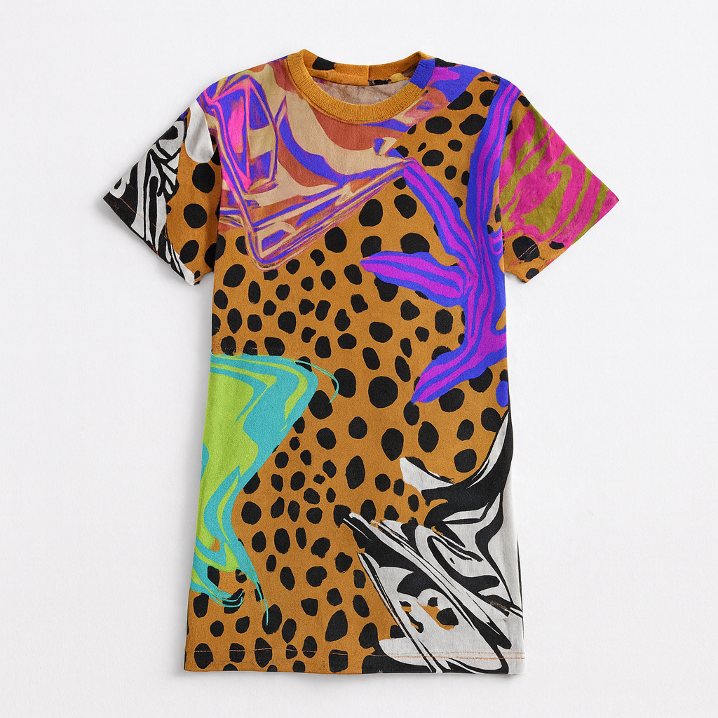 BruceGlen Cheetah Scramble Kid's T-Shirt Dress