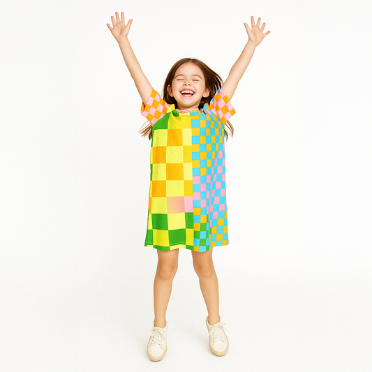 BruceGlen Psycheck Kid's T-Shirt Dress