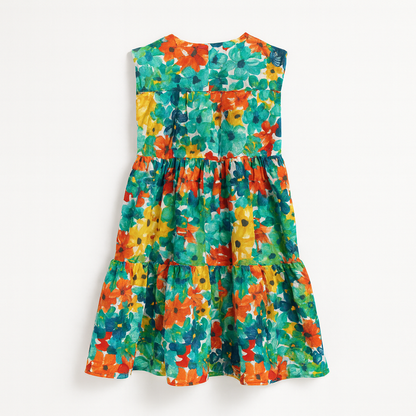 Kid's Ruffle Dress in Fleur de Esti