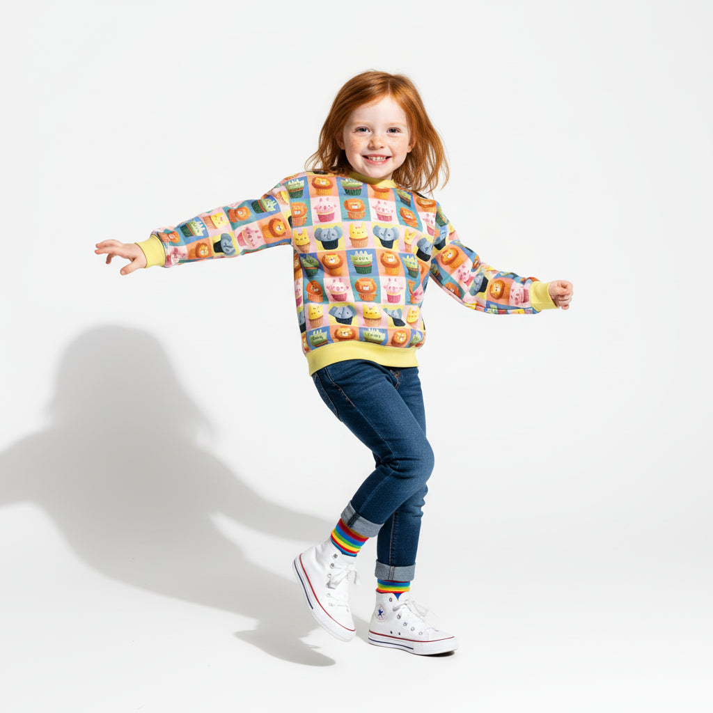 Cupcake Creature Sweatshirt - Crewneck Cotton Fleece