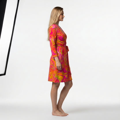 Wrap Dress Pink Noodles – Traditional Jersey Wrap Dress