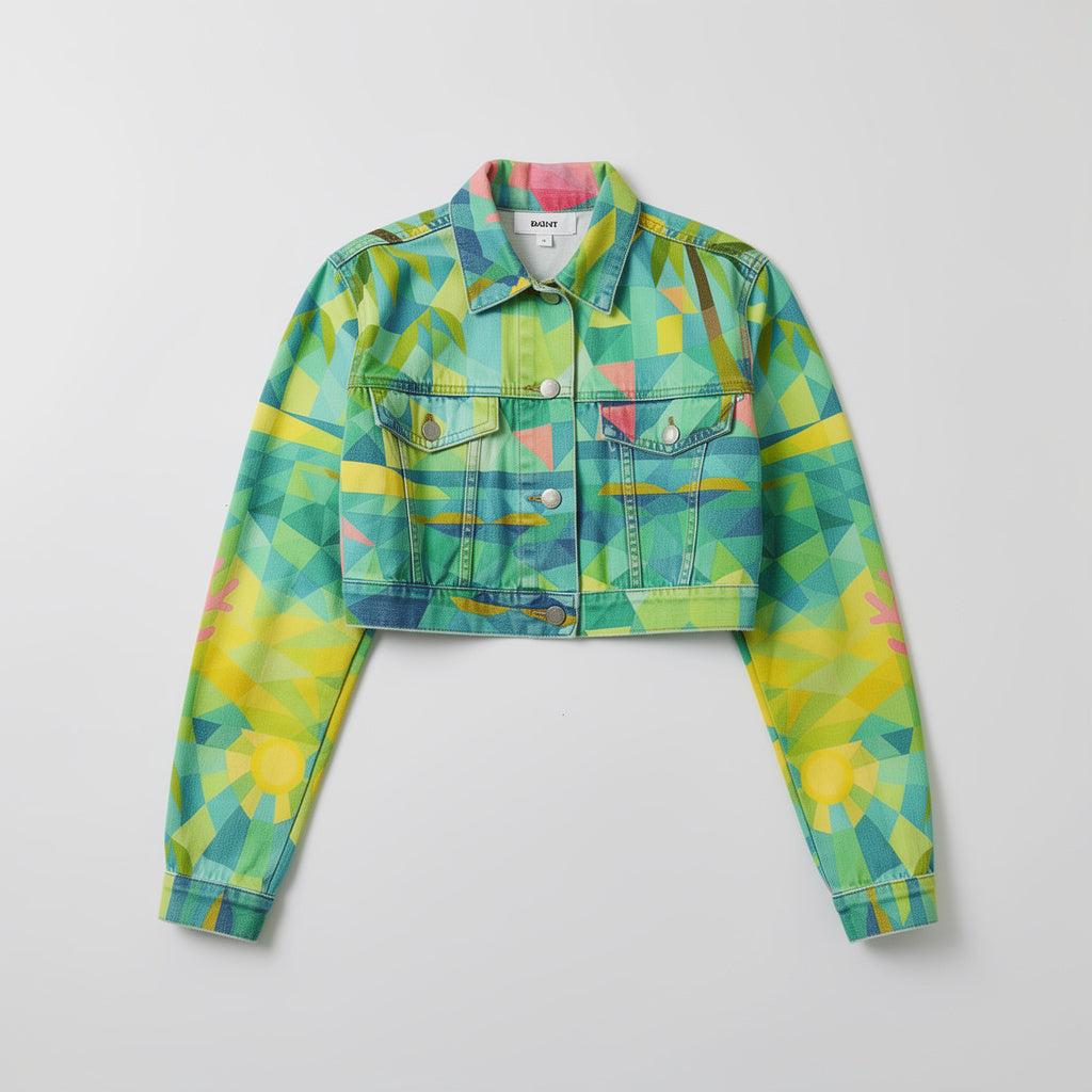 Cropped Jean Cotton Jacket Sunny Beach