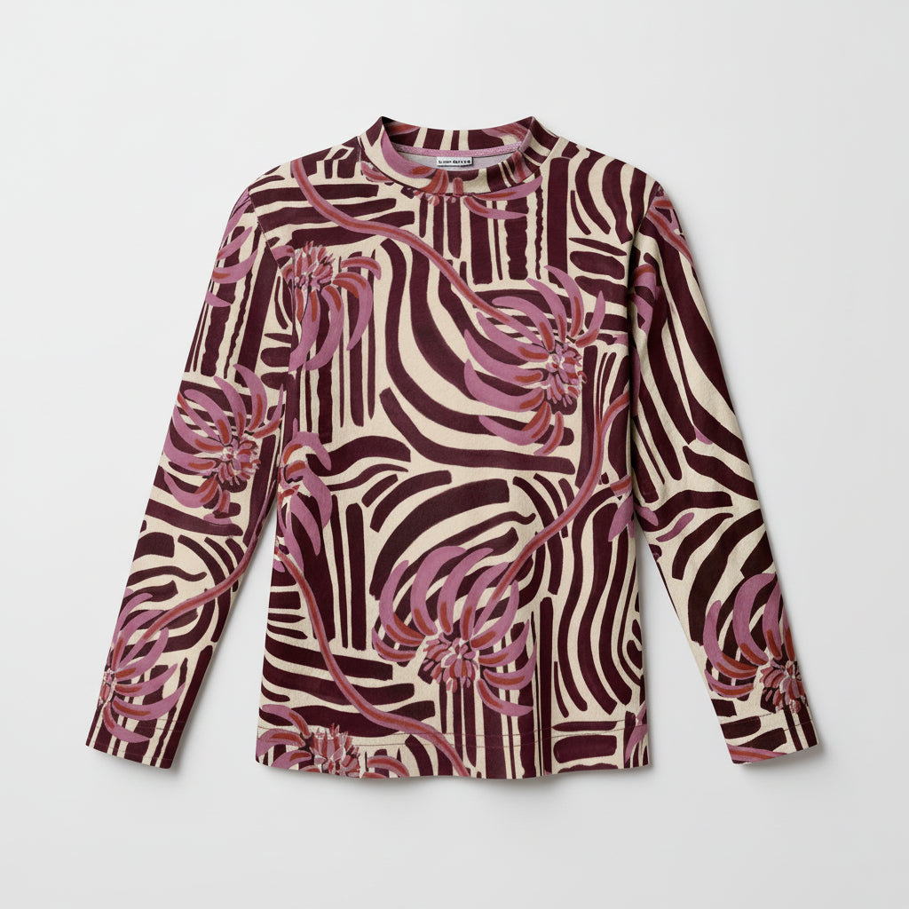 Merlot Flowers Long Sleeve