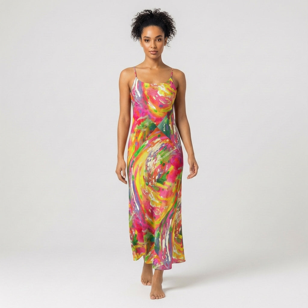 Bias Slip Dress in Ecovero Crepe