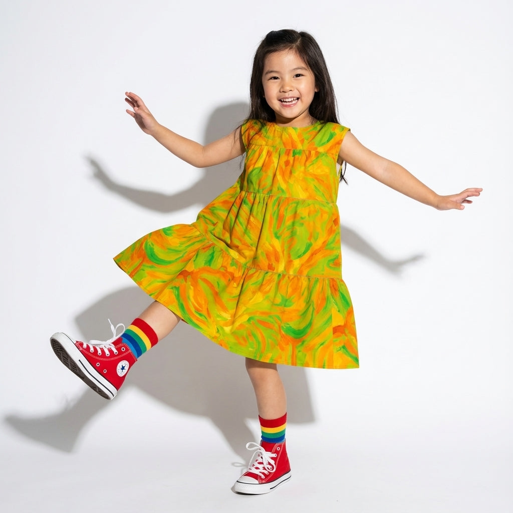 Girls Dress Fruity Noodles