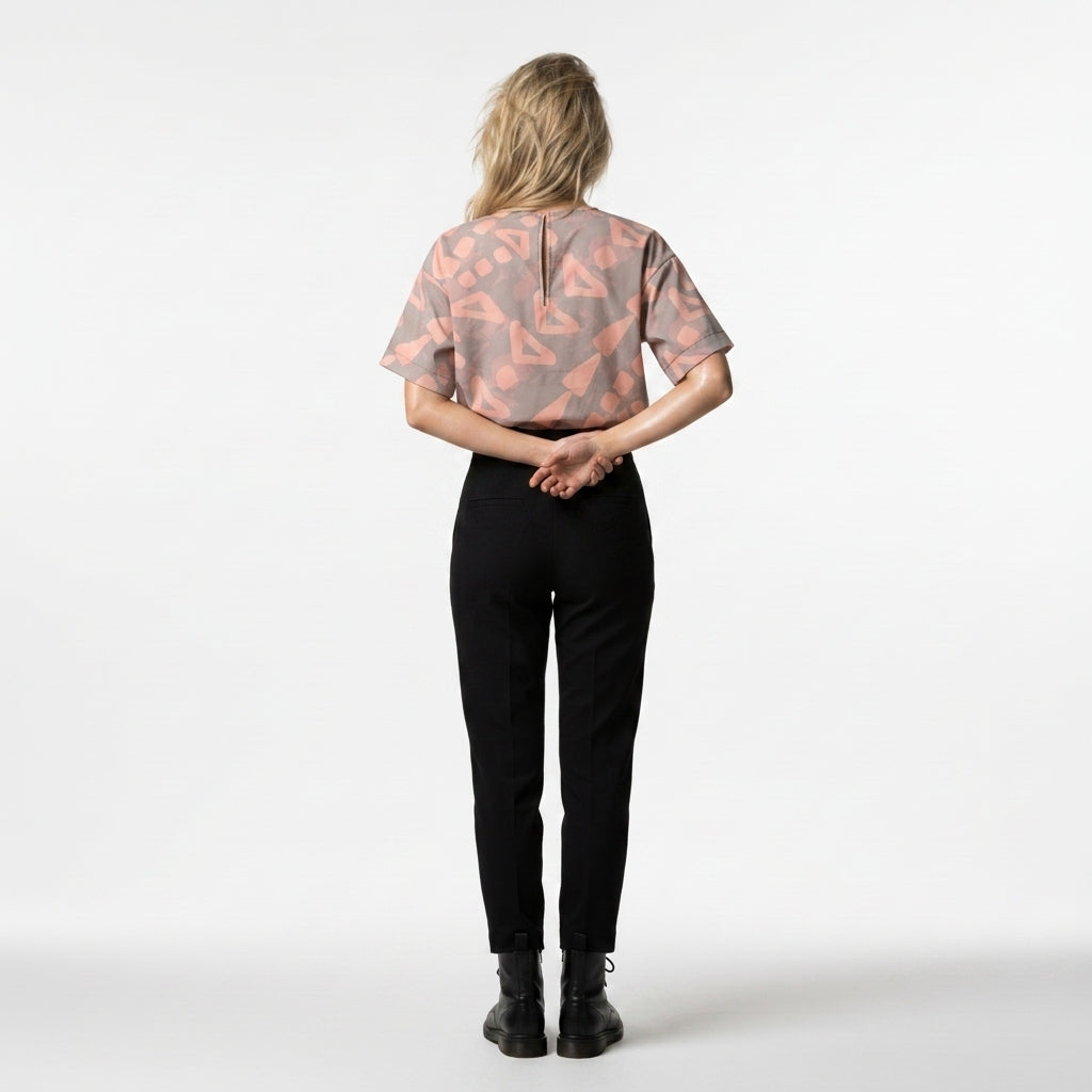 Trigon Rosy Mushroom Woven Tee