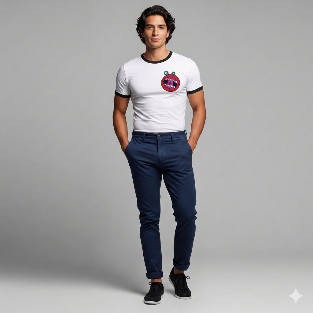 Maine-ish Reverse Men's Two-Tone White Tee