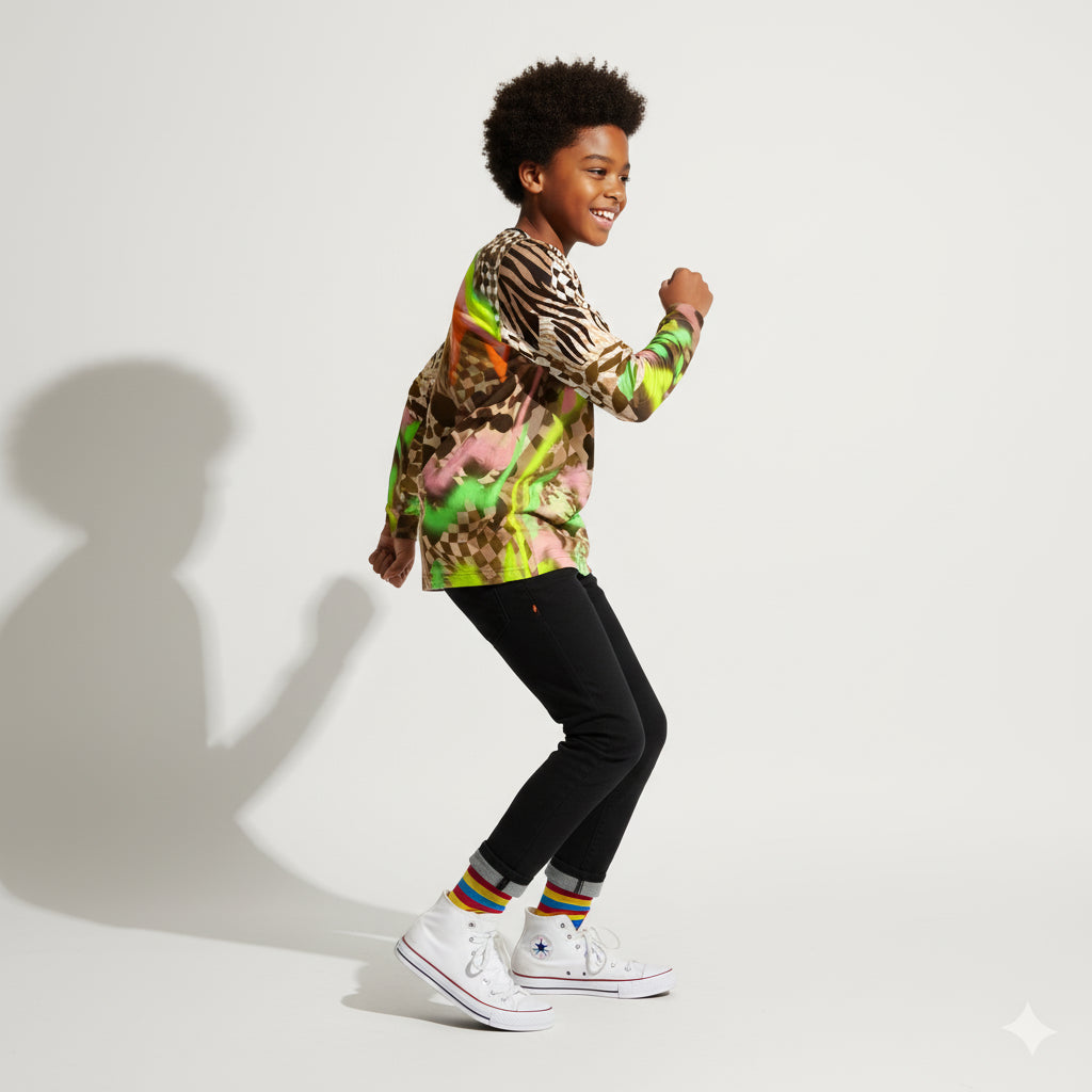 Kid's Wild Animal Long Sleeve T-Shirt