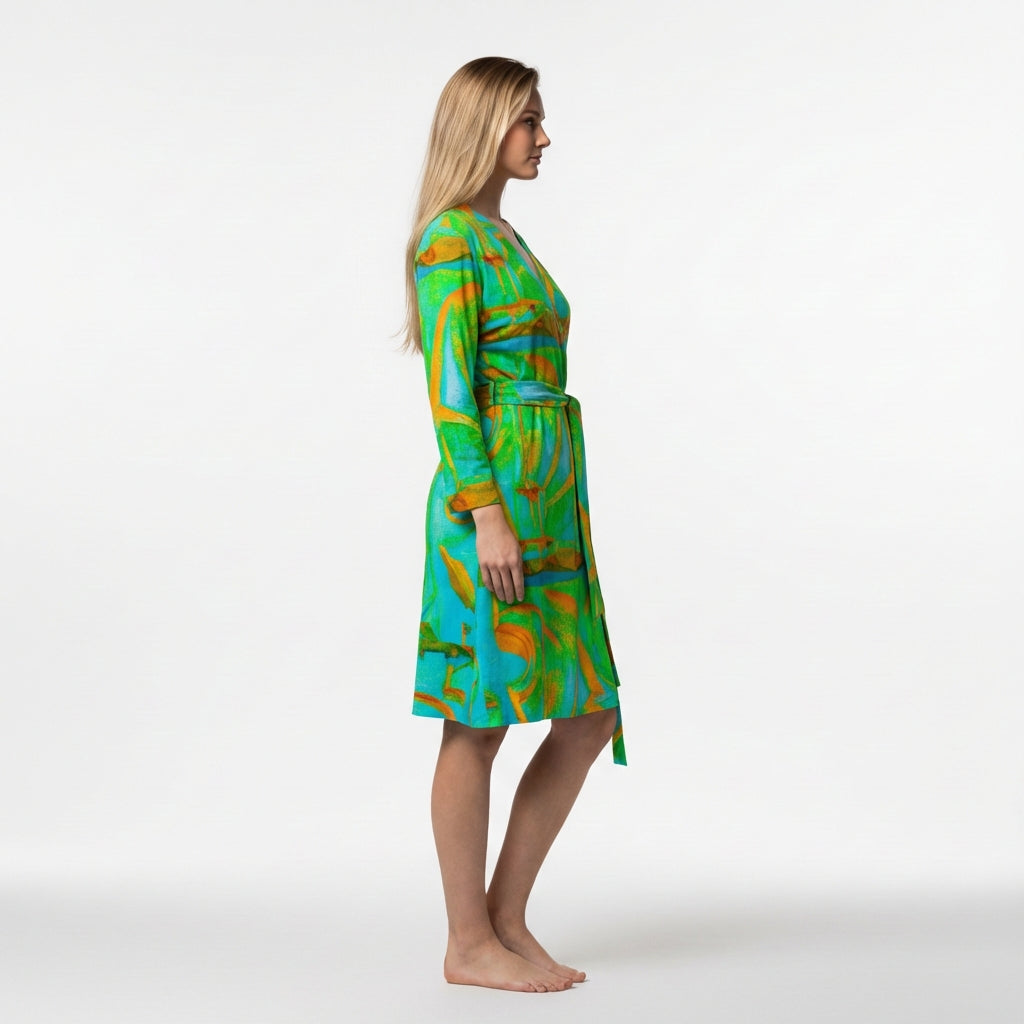Wrap Dress Palm Tree Island – Traditional Jersey Wrap Dress
