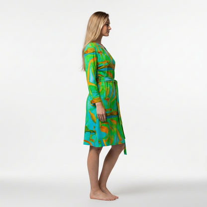 Wrap Dress Palm Tree Island – Traditional Jersey Wrap Dress