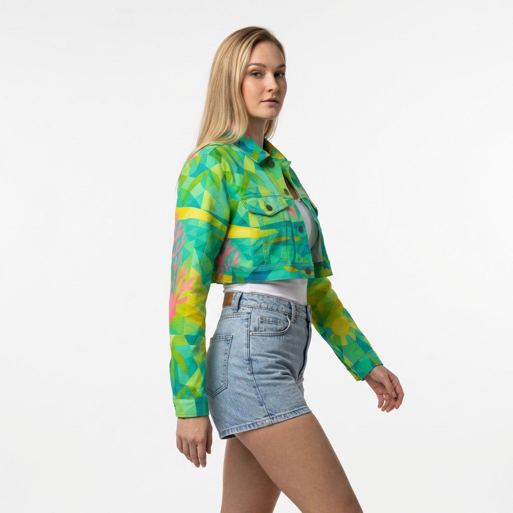 Cropped Jean Cotton Jacket Sunny Beach
