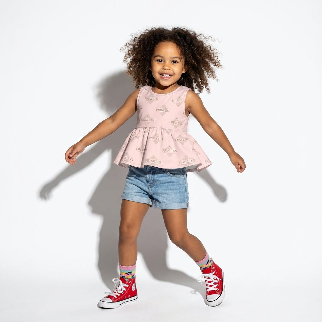 Princess Monogram Ruffle Top