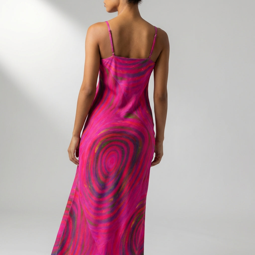 Bias Slip Dress Hot Pink Dream