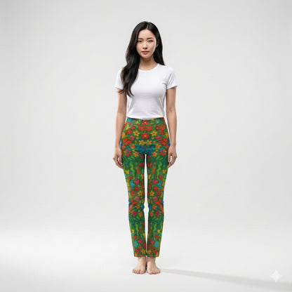 Skinny Jeans Butterfly Flowers