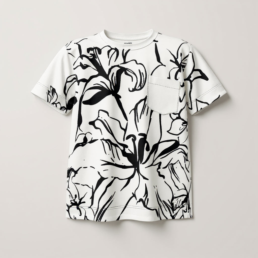 Bayabibe Rose Print Pocket T-Shirt