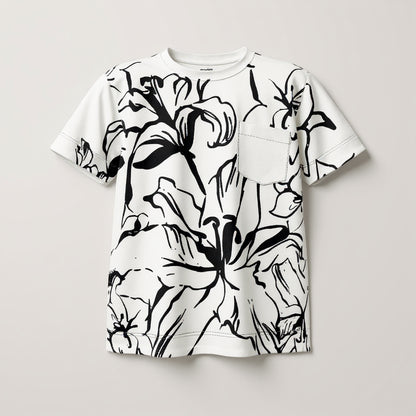 Bayabibe Rose Print Pocket T-Shirt