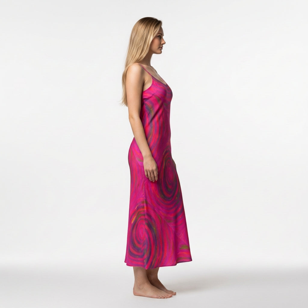 Bias Slip Dress Hot Pink Dream