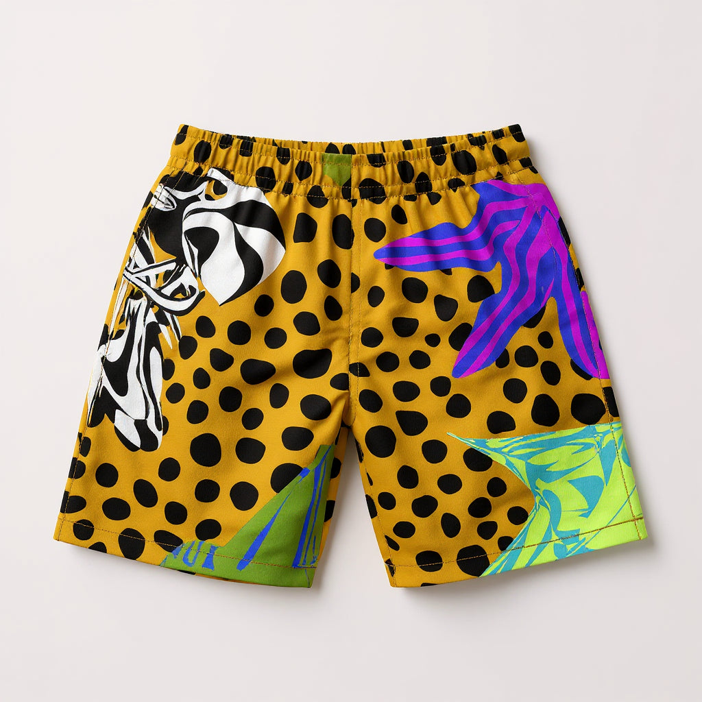 BruceGlen Cheetah Scramble French Terry Shorts