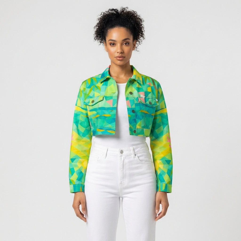 Cropped Jean Cotton Jacket Sunny Beach
