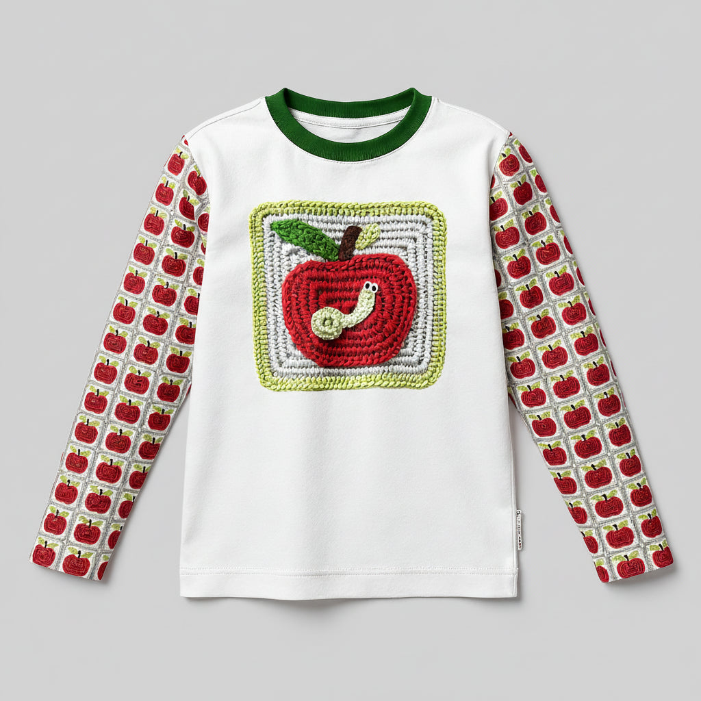 Worm in your Apples Top – Children’s Long Sleeve T-Shirt