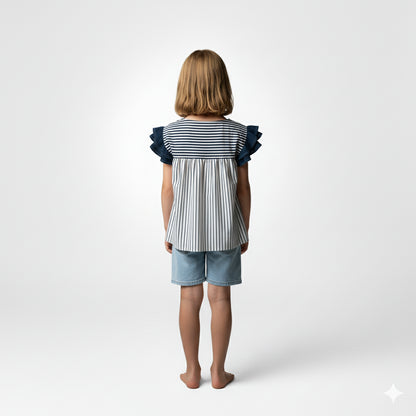 Ruffled Sleeve Top
