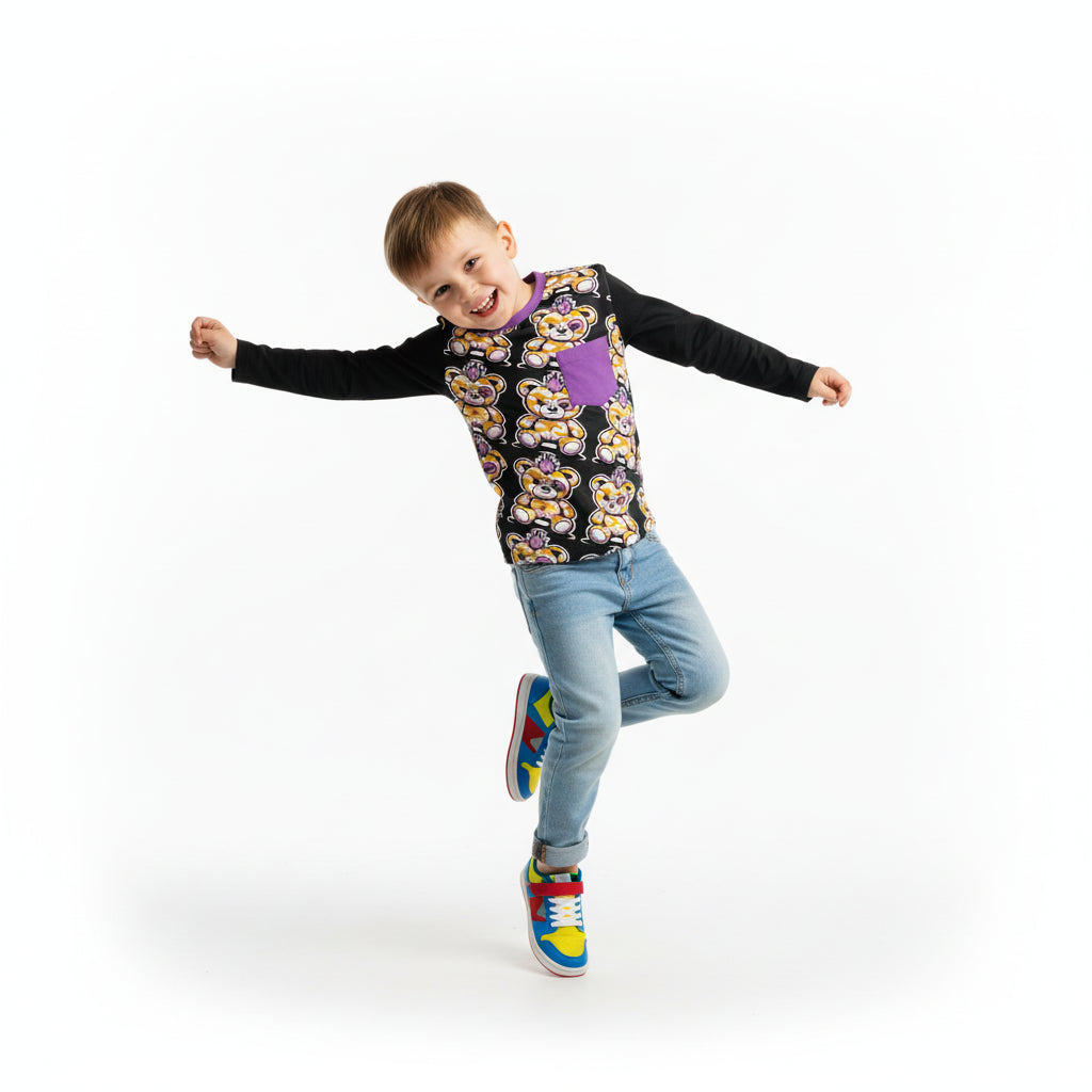 Unisex Yellow Toxic Teddy Long Sleeve