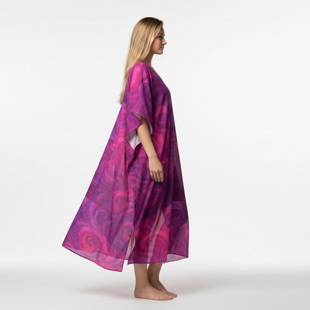 Caftan Purple Storm – Lightweight Organic Cotton Voile