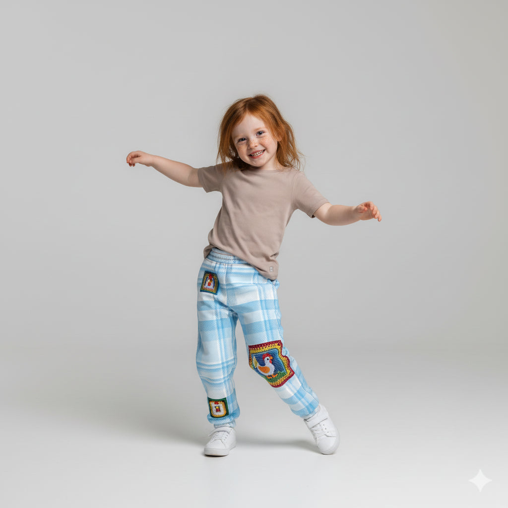 Peck-uliar Chicken Check Pants