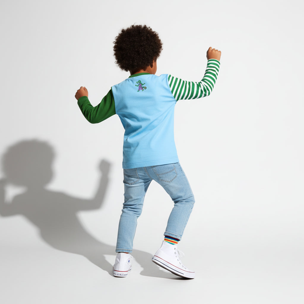 Dapper Crocodile Top – Children’s Long Sleeve T-Shirt