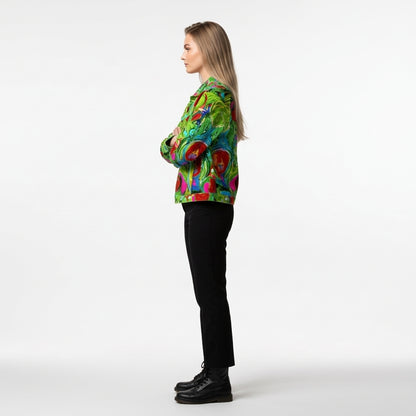 Demin Jacket Pink Water Lilies Jean Jacket
