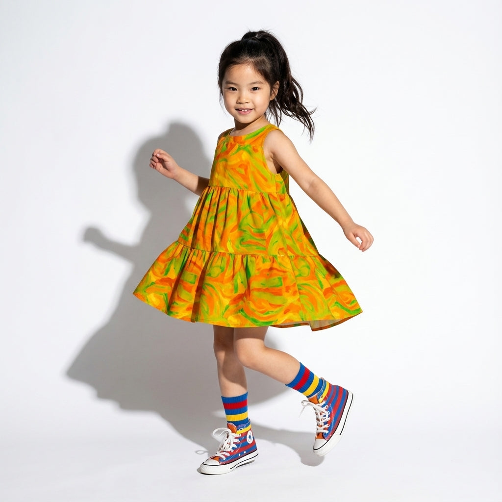 Girls Dress Fruity Noodles