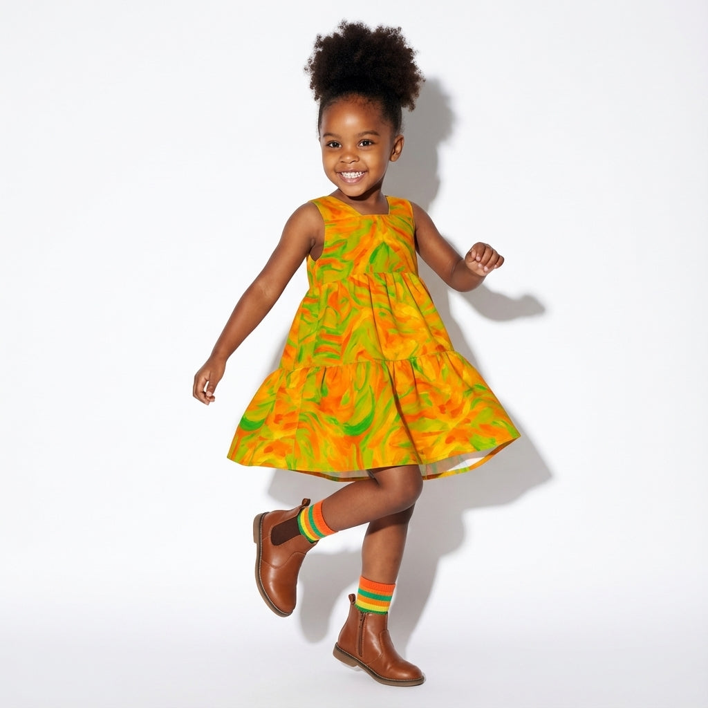 Girls Dress Fruity Noodles