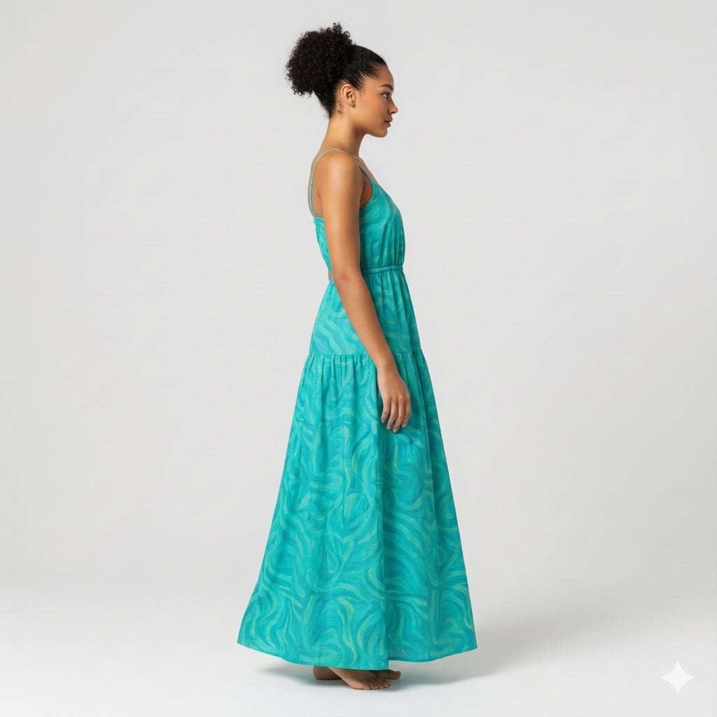 Maxi Dress Turquoise Noodles