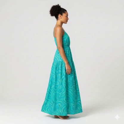 Maxi Dress Turquoise Noodles